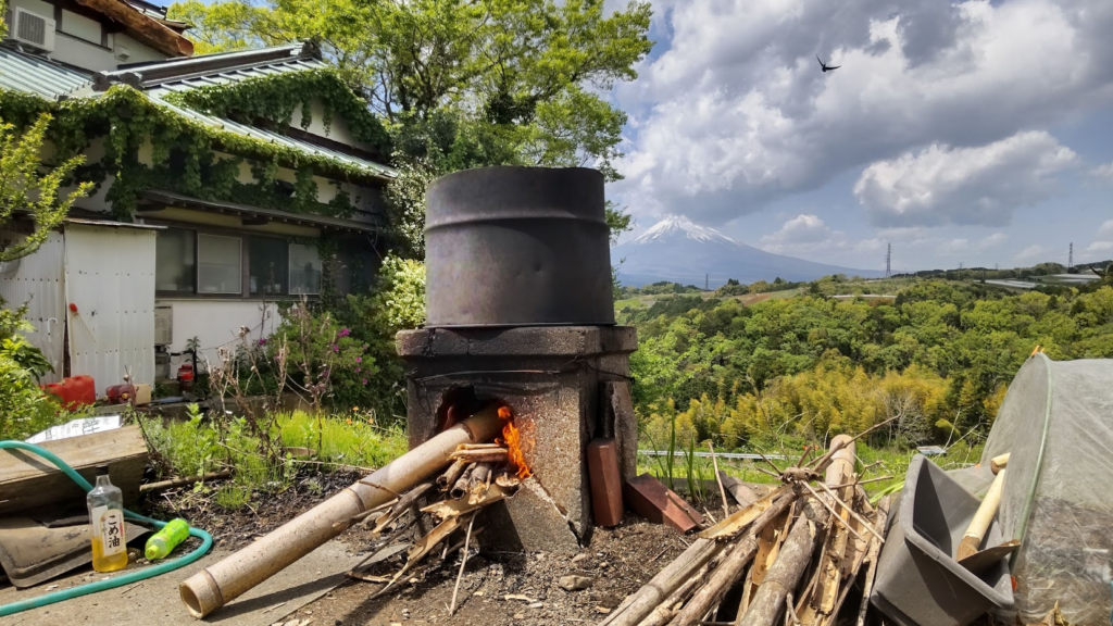 富士山と窯